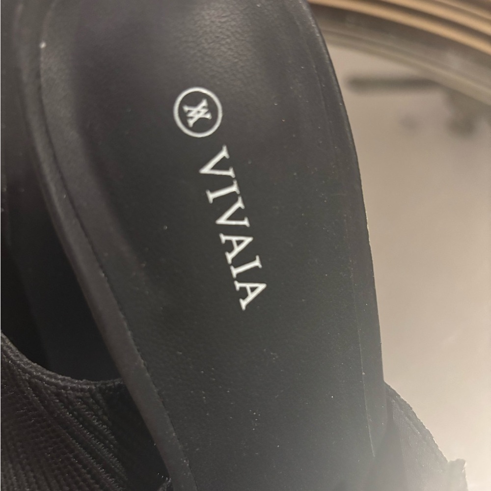Vivaia Heels Square-Toe Block Heel Slides (Jade) Size 40 (9) - Picture 7 of 8